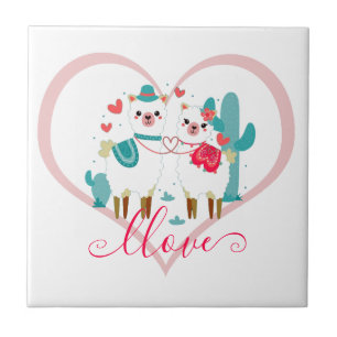 Carreau Llama d'amour 