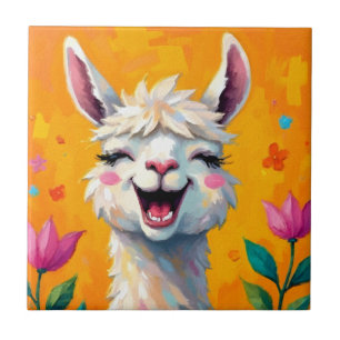 Carreau Llama Love in Bloom