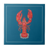 Carreau Lobster Illustration Nautical Kitchen Tile (Devant)