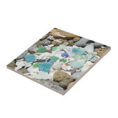 Carreau L'océan échoue le verre bleu décoratif de mer (Côté)