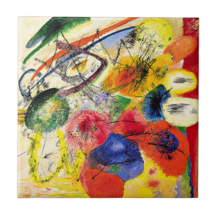 Carreau l'œuvre d'art de Wassily Kandinsky, Traits noirs 1