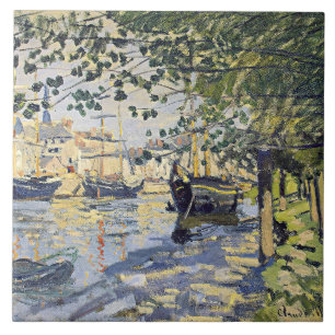 Carreau L'œuvre de Monet, la Seine à Rouen,