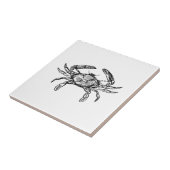 Carreau Logo de crabe bleu (noir et blanc) (Côté)