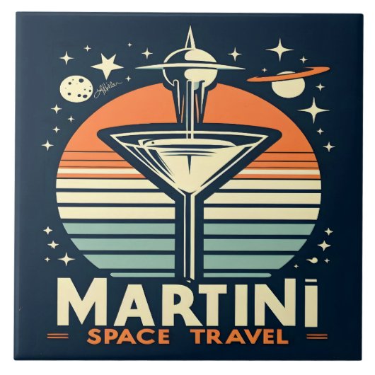 Carreau Logo de décollage de Martini Space Travel (Devant)