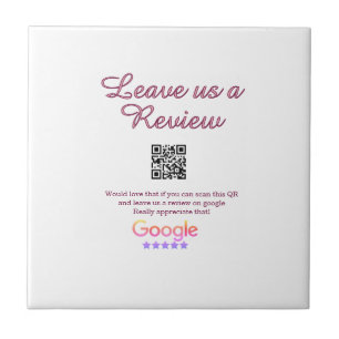Carreau logo de l'entreprise de revue Google Scan QR revie