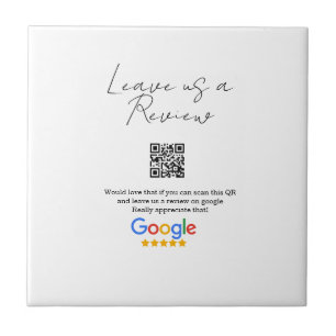 Carreau Logo de l'entreprise de revue Google Scan QR revie