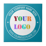 Carreau Logo de l'entreprise personnalisée Texte Carrelage<br><div class="desc">Couleurs et polices personnalisées - Carreaux en céramique avec votre entreprise Nom du logo Site ou Texte personnalisé Carreaux promotionnels Cadeau - Ajouter votre logo - Image ou QR Code - Photo / Nom - Entreprise / Site Internet ou autre Information / texte - Redimensionner et déplacer ou ajouter des...</div>