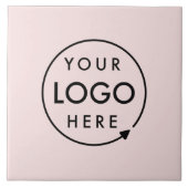 Carreau Logo d'entreprise | Blush Pink Feminine Profession (Devant)