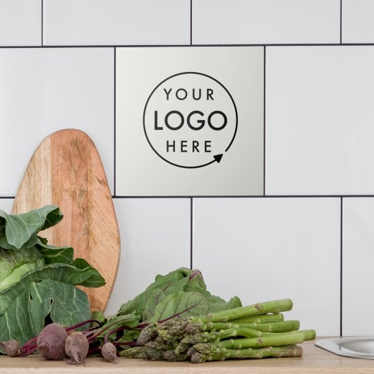 Carreau Logo d'entreprise | Gris professionnel minimaliste