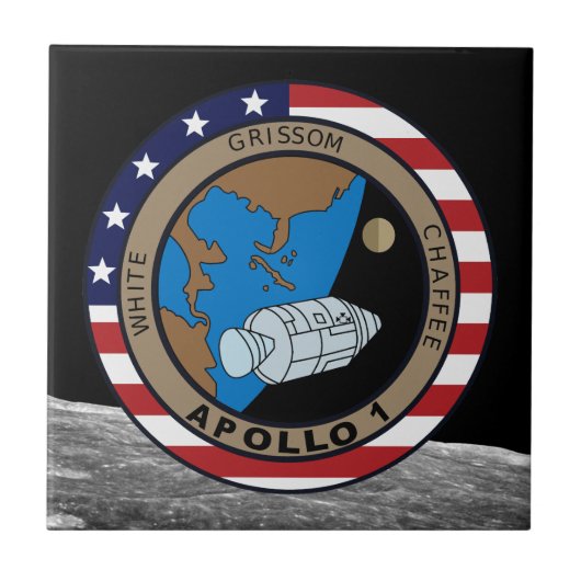 Carreau Logo du patch de mission Apollo 1 (Devant)