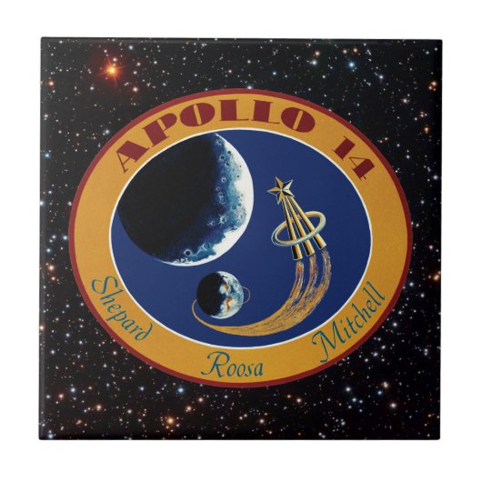 Carreau Logo du patch de mission Apollo 14 NASA (Devant)