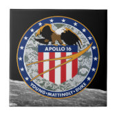 Carreau Logo du patch de mission Apollo 16 NASA (Devant)