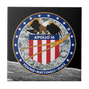 Carreau Logo du patch de mission Apollo 16 NASA