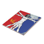 Carreau Logo du patch de mission de Skylab 2 Vitruvian Man (Côté)
