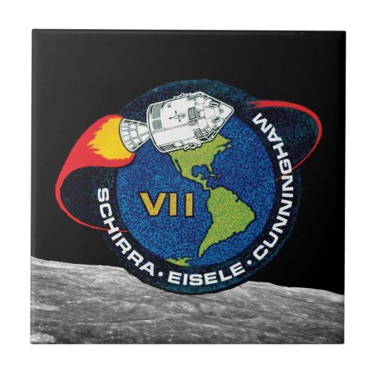 Carreau Logo du patch de mission NASA Apollo 7 (Devant)