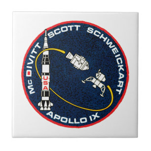 Carreau Logo du patch de mission NASA Apollo 9