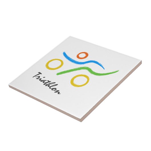 Carreau Logo du triathlon (Côté)