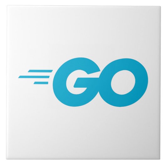 Carreau Logo Golang (Go Programming Language) (Devant)