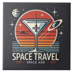 Carreau Logo Martini Space Travel 1957 Espace Nouvelle ère