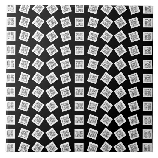 Carreau Logo ou motif d'image unique | Noir (modifiable) (Devant)
