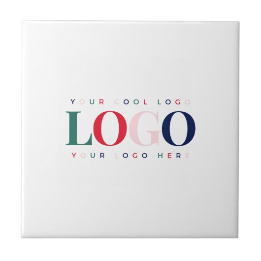 Carreau Logo Rectangle Entreprise Personnalisé Coloré (Devant)