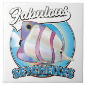 Carreau Logo rétro fabuleux des Seychelles (Devant)