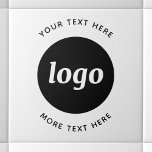 Carreau Logo simple - Entreprise de texte personnalisé<br><div class="desc">Logo simple et design de texte personnalisé pour favoriser la fidélité à la marque et promouvoir votre petite entreprise. Remplacez le logo par le vôtre,  et modifiez ou supprimez le texte supérieur et inférieur pour customiser.</div>