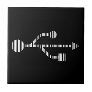 Carreau LOGO USB CODE BARRE Conception de modèle de code-b