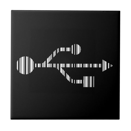 Carreau LOGO USB CODE BARRE Conception de modèle de code-b (Devant)
