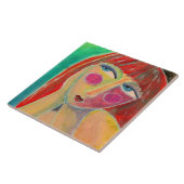 Carreau Loin Portrait Abstrait d'une femme Red Haired (Côté)