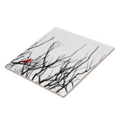 Carreau L'oiseau rouge par des poivrons de Leslie (Côté)