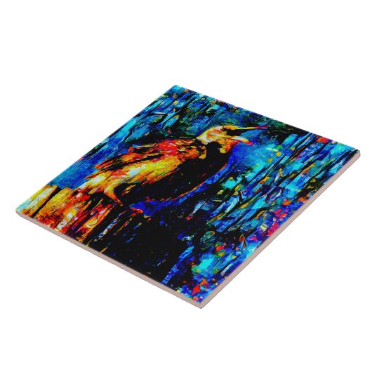 Carreau L'oiseau solitaire 2 (Côté)