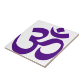 Carreau L'OM ou le symbole d'Aum (couleur d'indigo) (Côté)