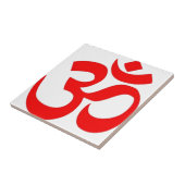 Carreau L'OM symbole indou et bouddhiste (de ॐ) - (Côté)