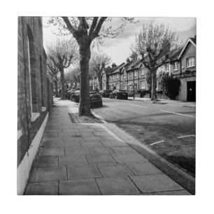 Carreau Londres Street View Angleterre noir et blanc