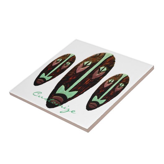 Carreau Long Tonnerre de Masque Tiki (Côté)