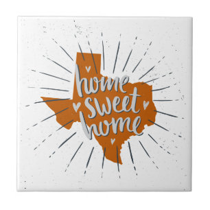 Carreau Longhorn Burnt Orange Home Sweet Home - Texas