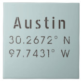 Carreau Longitude de la latitude Austin (Devant)