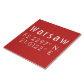 Carreau Longitude de la latitude de Varsovie (Côté)