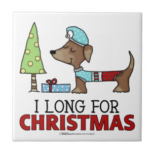Carreau Longue pour Noël-Dachshund