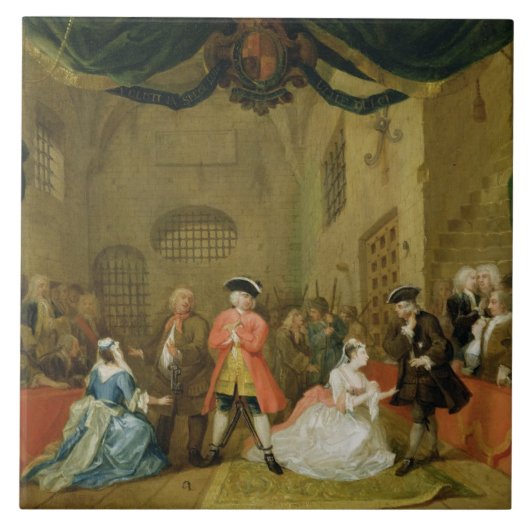 Carreau L'opéra du mendiant, scène III, Loi XI, 1729 (Devant)