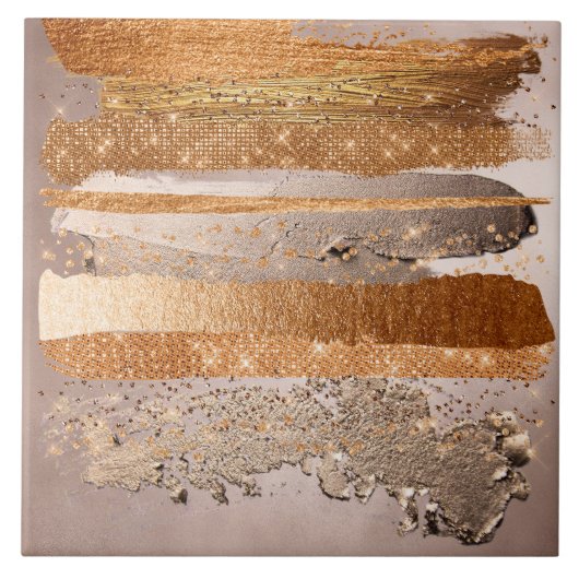 Carreau L'or du cuivre frappe la texture du glamour (Devant)