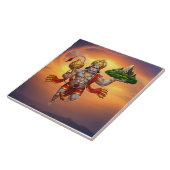 Carreau Lord Hanuman Flying Lifting Mountain (Côté)