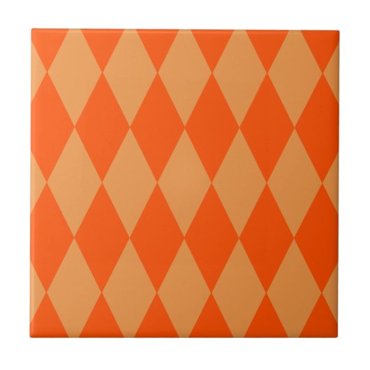 Carreau Losanges damier orange clair et foncé Harlequin (Devant)