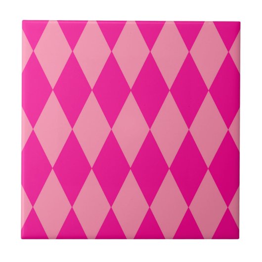 Carreau Losanges Damier Rose Clair et Foncé Harlequin  (Devant)