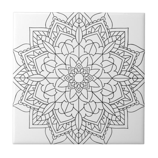 Carreau Lotus Flower Mandala (Devant)