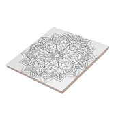 Carreau Lotus Flower Mandala (Côté)