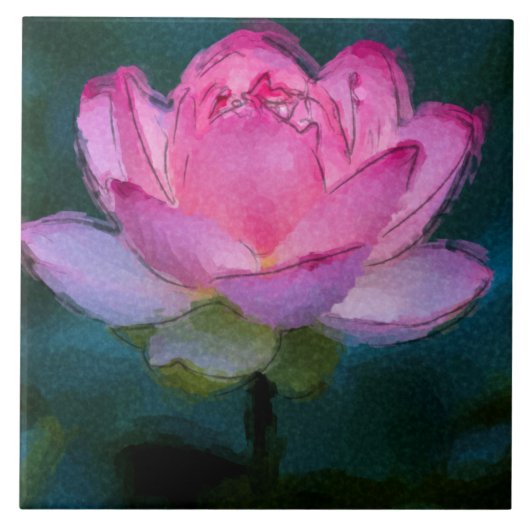 Carreau Lotus rose (Devant)