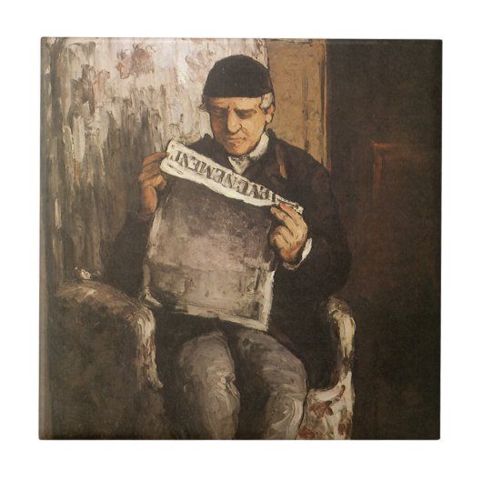 Carreau Louis Auguste Cezanne Père De L'Artiste Lecture (Devant)