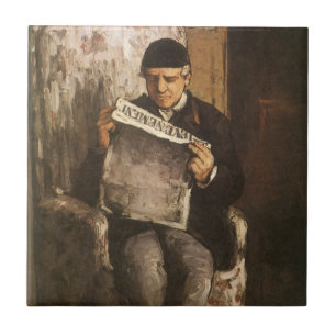 Carreau Louis Auguste Cezanne Père de l'artiste lisant